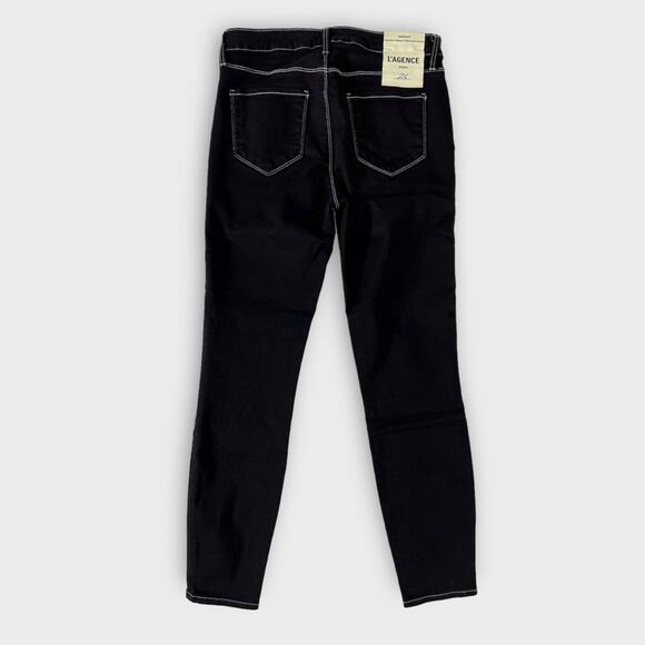 L'Agence Margot High-Rise Skinny Jeans in Noir Contrast Size 26 NEW - Picture 3 of 9